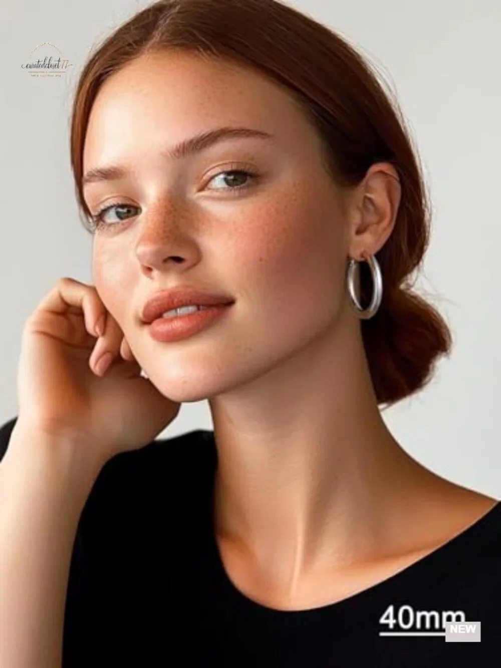 Chunky Hoop Earrings Stainless Steel Gold Plated Huggie Hoops Hypoallergenic